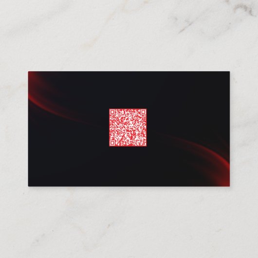 Visite Carte de réseau QR Code Professionnel Sombre Éléga (Dos)