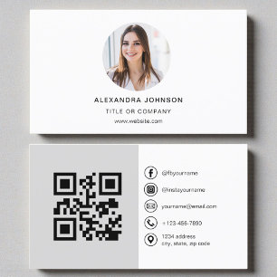 Visite Carte de réseaux sociaux avec code QR en photo mod