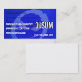 Visite CARTE de RÉSERVATION 30SUM - customisée (Devant / Derrière)