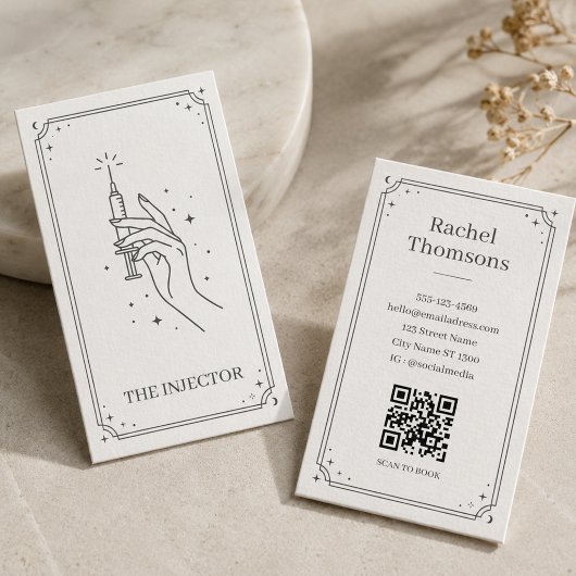 Visite Carte de réservation Injecteur Noir Tarot Céleste