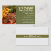 Visite Carte de restauration de barbecue (Devant / Derrière)