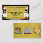 Visite Carte de restauration de deux chefs (Devant / Derrière)