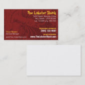 Visite Carte de restauration de fruits de mer (Devant / Derrière)