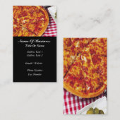 Visite Carte de restauration de pizzeria (Devant / Derrière)