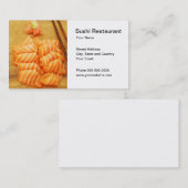 Visite Carte de restauration de sushi (Devant / Derrière)
