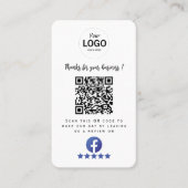 Visite Carte de révision Facebook (Devant)