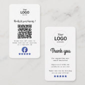 Visite Carte de révision Facebook (Devant / Derrière)