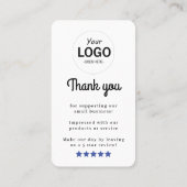 Visite Carte de révision Facebook (Dos)