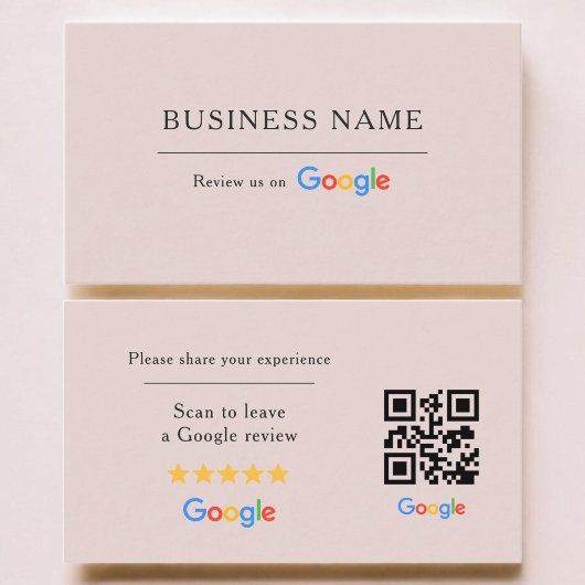 Visite Carte de révision Google QR Code Rose pour Spa et 