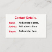 Visite Carte de secours Médicale (Dos)