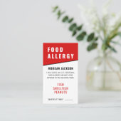 Visite Carte de sécurité de cuisine pour allergie aliment (Debout devant)