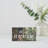 Visite Carte De Sentier Géocaching Avec Informations Pour (Debout devant)
