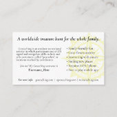 Visite Carte De Sentier Géocaching Avec Informations Pour (Dos)