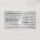 Visite Carte De Sentier Géocaching Avec Informations Pour (Dos)