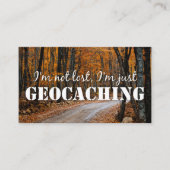 Visite Carte De Sentier Géocaching Avec Informations Pour (Devant)