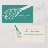 Visite Carte de service de câblage Whisk Turquoise (Devant / Derrière)