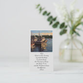 Visite Carte de service funéraire commémorative moderne (Debout devant)