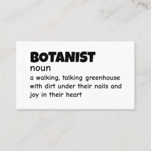Visite Carte de signification du botaniste hilarant