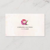 Visite Carte de site Mariage Floral Peony moderne (Dos)