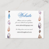 Visite Carte de site Mariage moderne Ocean Beach Nautical (Devant)