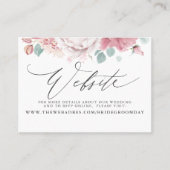 Visite Carte de site Web Dusty Rose Floral Mariage (Devant)