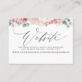 Visite Carte de site Web Dusty Rose Peach Floral Mariage (Devant)