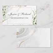 Visite Carte de site Web Mariage aquarelle (Devant / Derrière)