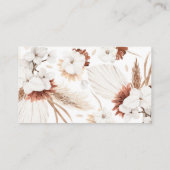 Visite Carte de site Web Mariage Floral Blanc et Terracot (Dos)