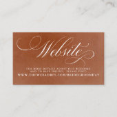 Visite Carte de site Web Mariage Floral Blanc et Terracot (Devant)