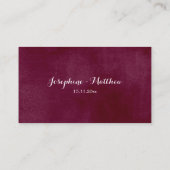 Visite Carte de site Web Mariage Floral de fleurs d'aquar (Dos)