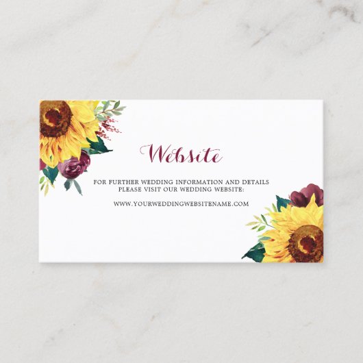 Visite Carte de site Web Mariage Floral de fleurs d'aquar (Devant)