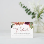 Visite Carte de site Web Mariage Floral Orange Rouge Bour (Debout devant)