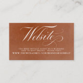Visite Carte de site Web Mariage Floral Terracotta (Devant)