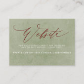 Visite Carte de site Web Mariage floral tropical (Devant)