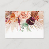 Visite Carte de site Web Mariage floral tropical (Dos)