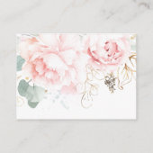 Visite Carte de site Web Mariage rose pâle (Dos)