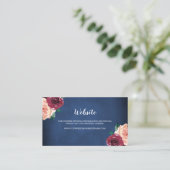 Visite Carte de site Web Rose de la Marine Blue Blush Bur (Debout devant)
