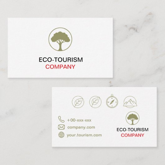 Visite Carte de société d'écotourisme (Devant / Derrière)