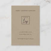 VISITE CARTE DE SOINS DE BIJOUX DE MONOGRAMME EN JAUNE D' (Dos)