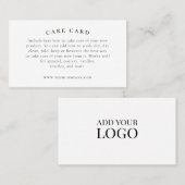 Visite Carte de soins de marque pour petites entreprises (Devant / Derrière)