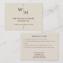Carte de soins minimaliste pour petite entreprise