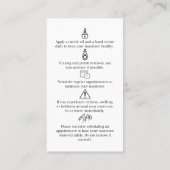 Visite Carte de soins postérieurs à la manipulation (Dos)