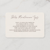 Visite Carte de soins postérieurs à l'instruction Botox C (Dos)