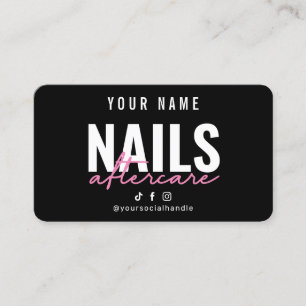 Visite Carte de soins postérieurs aux ongles noirs et r