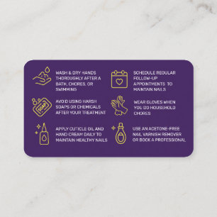 Visite Carte de soins postérieurs aux ongles violets et