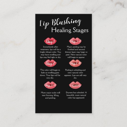 Visite Carte de soins postérieurs blush Lip avec concepti (Devant)