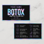 Visite Carte de soins postérieurs Botox Holographique (Devant / Derrière)