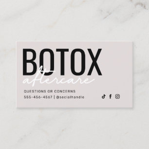 Visite Carte de soins postérieurs Botox moderne simple