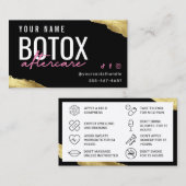 Visite Carte de soins postérieurs Botox rose (Devant / Derrière)