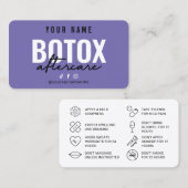 Visite Carte de soins postérieurs Purple Botox moderne (Devant / Derrière)
